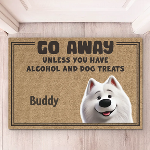 Boissons interdites, friandises interdites, entrée interdite - Tapis décoratif personnalisé pour chien et chat - Cadeau de pendaison de crémaillère pour propriétaires et amoureux des animaux