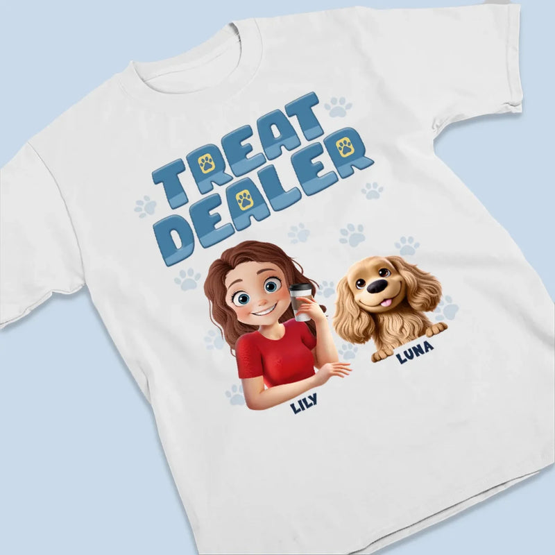 Official Treat Dealer - Dog Personalized Custom Unisex T-shirt, Premium T-shirt, Hoodie - Gift For Pet Owners, Pet Lovers