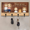 Love, Life & Family - Family Personalized Custom Home Decor Key Hanger, Key Holder - House Warming Gift For Family Members, Pet Owners, Pet Lovers