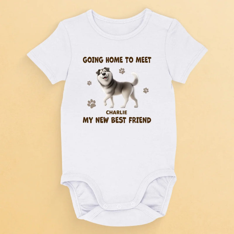 Home Is Where My Paw Friend is - Dog Personalized Custom Baby Onesie - Baby Shower Gift, Gift For Pet Owners, Pet Lovers