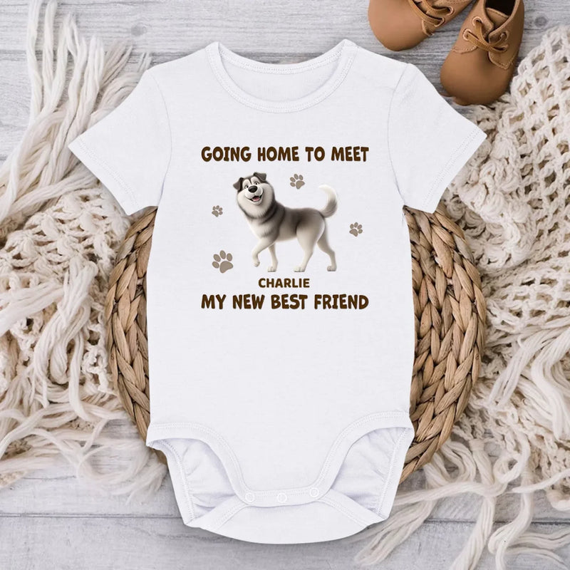 Home Is Where My Paw Friend is - Dog Personalized Custom Baby Onesie - Baby Shower Gift, Gift For Pet Owners, Pet Lovers