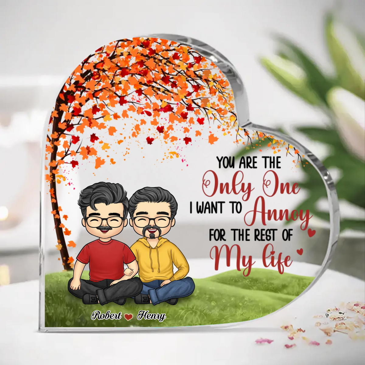 Love Is Love - Couple Personalized Custom Heart Shaped Acrylic Plaque - Christmas Gift For Husband Wife, Anniversary, LGBTQ+