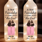 You And Me, Unbreakable - Bestie Personalized Custom Bottle Lamp - Gift For Best Friends, BFF, Sisters