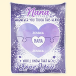 Forever Loving You - Family Personalized Custom Blanket - Gift For Mom, Grandma