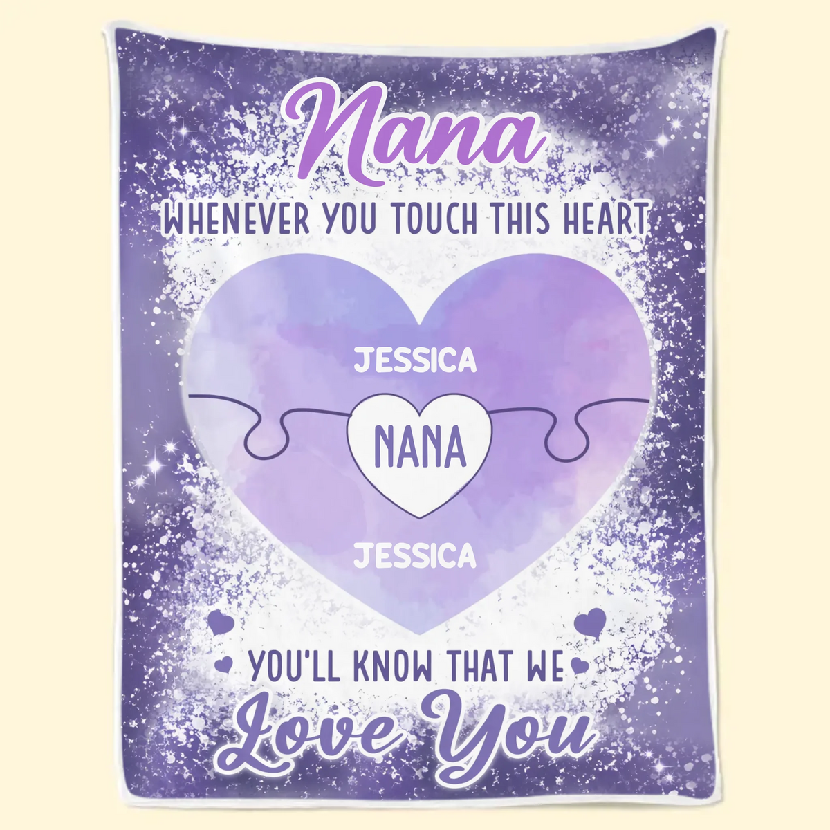 Forever Loving You - Family Personalized Custom Blanket - Gift For Mom, Grandma