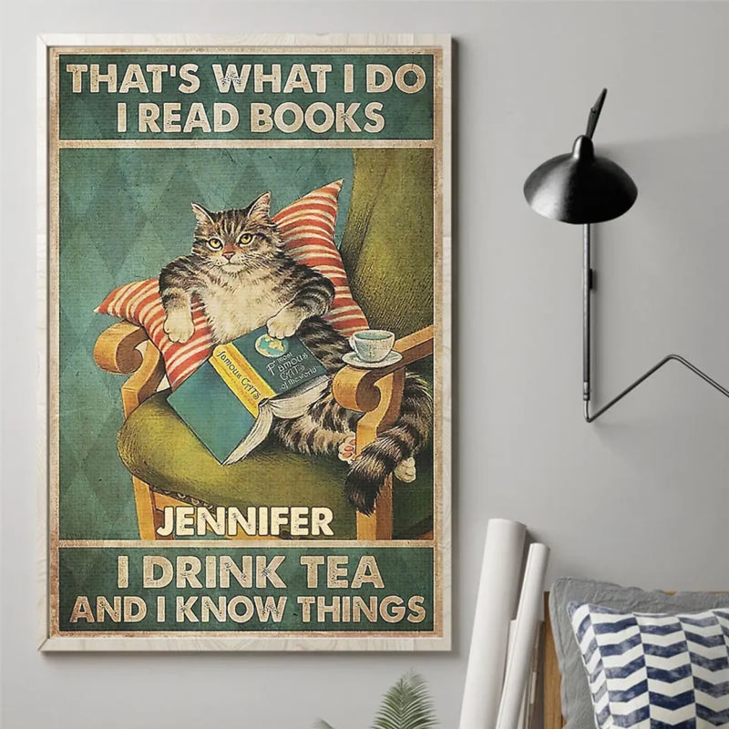 I Read Books - Family Personalized Custom Vertical Poster - Gift For Yourself, Best Friends, Siblings, Family Members