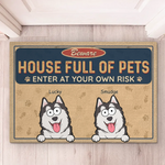 Home Is Where The Pets Are - Dog & Cat Personalized Custom Home Decor Decorative Mat - House Warming Gift For Pet Owners, Pet Lovers