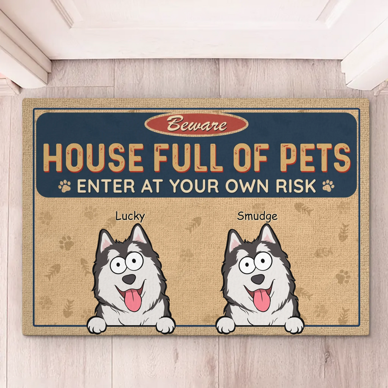 Home Is Where The Pets Are - Dog & Cat Personalized Custom Home Decor Decorative Mat - House Warming Gift For Pet Owners, Pet Lovers