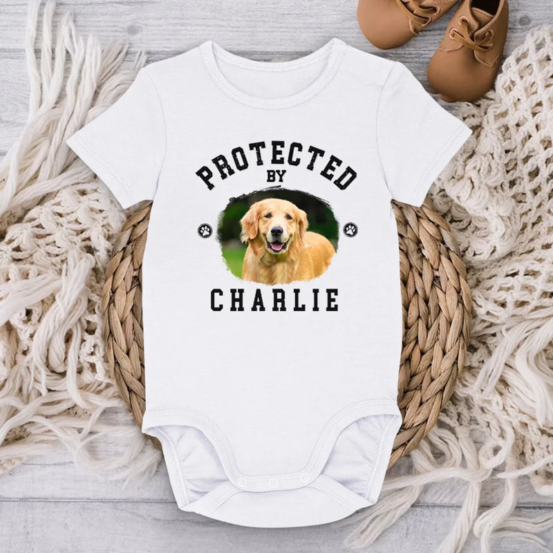 Custom Photo Loyalty Has Four Paws - Dog & Cat Personalized Custom Baby Onesie - Baby Shower Gift, Gift For Pet Owners, Pet Lovers