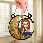 Perfect Little Gifts For Book Lovers And More - Family Personalized Window Hanging Suncatcher Ornament - Gift For Yourself, Best Friends, Siblings, Family Members, Book Lovers