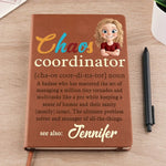 When Life Gets Messy, Write It Down - Coworker Personalized Custom Leather Journal - Appreciation, Retirement Gift For Coworkers, Work Friends, Colleagues