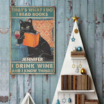 I Drink Wine And I Know Things - Family Personalized Custom Vertical Poster - Gift For Yourself, Best Friends, Siblings, Family Members