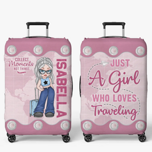 Une façon amusante de protéger vos bagages avec style - Housse de bagage personnalisée pour voyage - Cadeau vacances d'été, cadeau pour les amoureux du voyage d'aventure