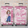 Une façon amusante de protéger vos bagages avec style - Housse de bagage personnalisée pour voyage - Cadeau vacances d'été, cadeau pour les amoureux du voyage d'aventure