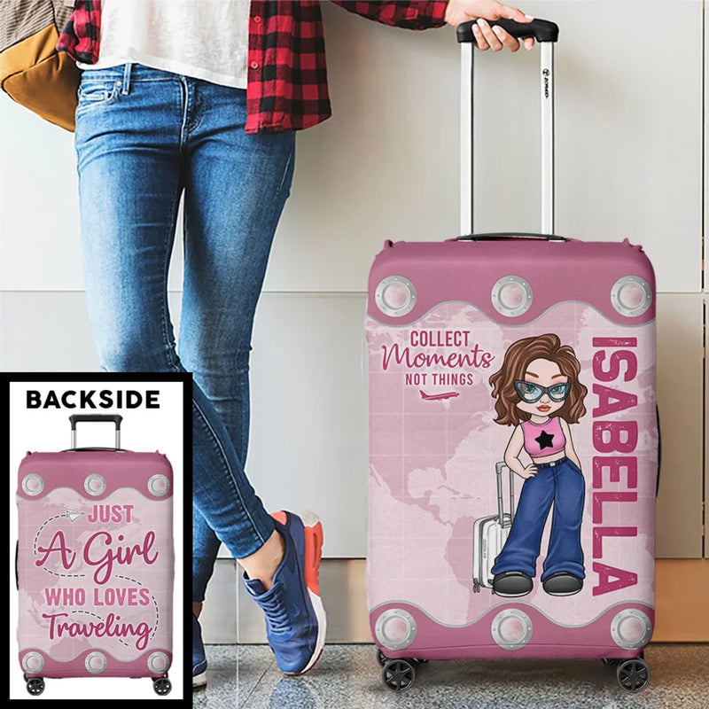 A Fun Way To Keep Your Luggage Safe And Stylish - Travel Personalized Custom Luggage Cover - Summer Vacation Gift, Gift For Adventure Travel Lovers