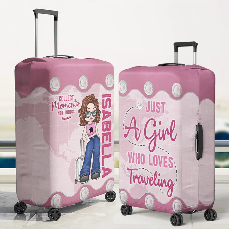 A Fun Way To Keep Your Luggage Safe And Stylish - Travel Personalized Custom Luggage Cover - Summer Vacation Gift, Gift For Adventure Travel Lovers