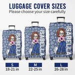 Perfect For The Traveler Who Follows Their Heart - Travel Personalized Custom Luggage Cover - Summer Vacation Gift, Gift For Adventure Travel Lovers