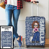 Perfect For The Traveler Who Follows Their Heart - Travel Personalized Custom Luggage Cover - Summer Vacation Gift, Gift For Adventure Travel Lovers