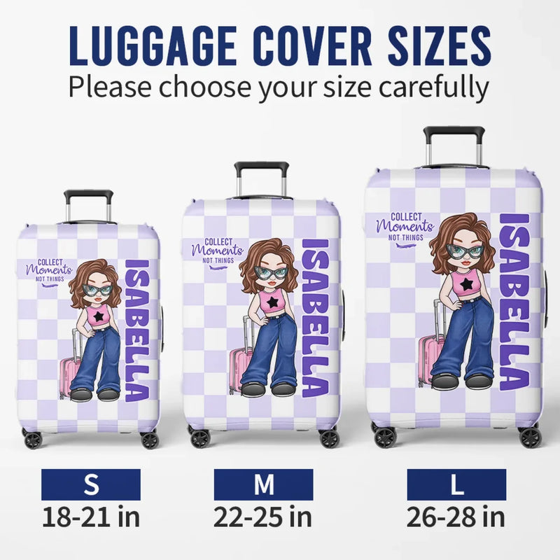 A Simple Yet Meaningful Way To Celebrate Their Adventures - Travel Personalized Custom Luggage Cover - Summer Vacation Gift, Gift For Adventure Travel Lovers