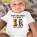 A Gift That Matches Their Love For Both Baby And Dog - Dog Personalized Custom Baby Onesie - Baby Shower Gift, Gift For Dog Lovers, New Moms, New Dads