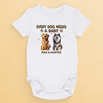 A Gift That Matches Their Love For Both Baby And Dog - Dog Personalized Custom Baby Onesie - Baby Shower Gift, Gift For Dog Lovers, New Moms, New Dads