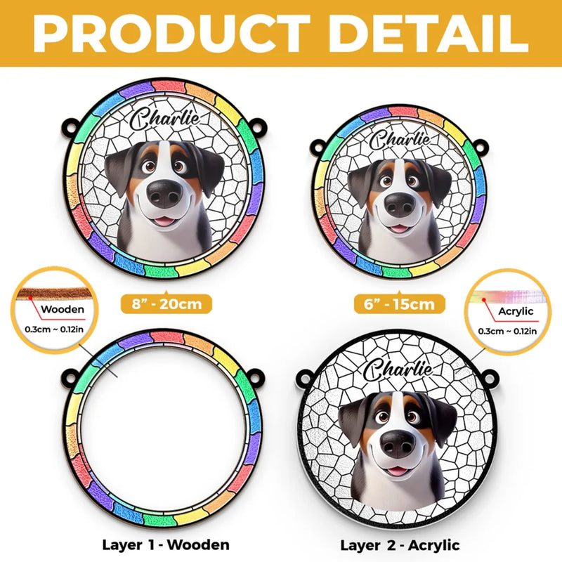 A Pup’s Peek Is A Heart’s Treat - Dog Personalized Window Hanging Suncatcher Ornament - Gift For Pet Owners, Pet Lovers