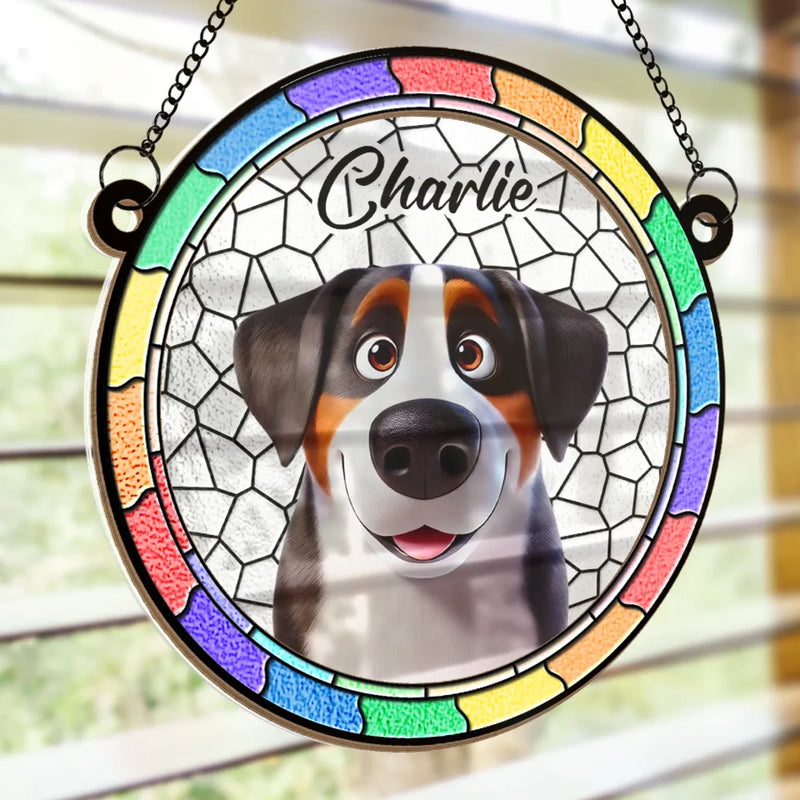 A Pup’s Peek Is A Heart’s Treat - Dog Personalized Window Hanging Suncatcher Ornament - Gift For Pet Owners, Pet Lovers