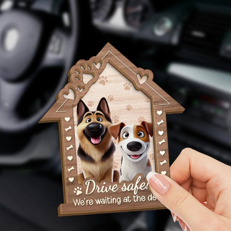 Take It Slow, Snuggles Await - Dog Personalized Custom Car Visor Clip - Gift For Pet Owners, Pet Lovers