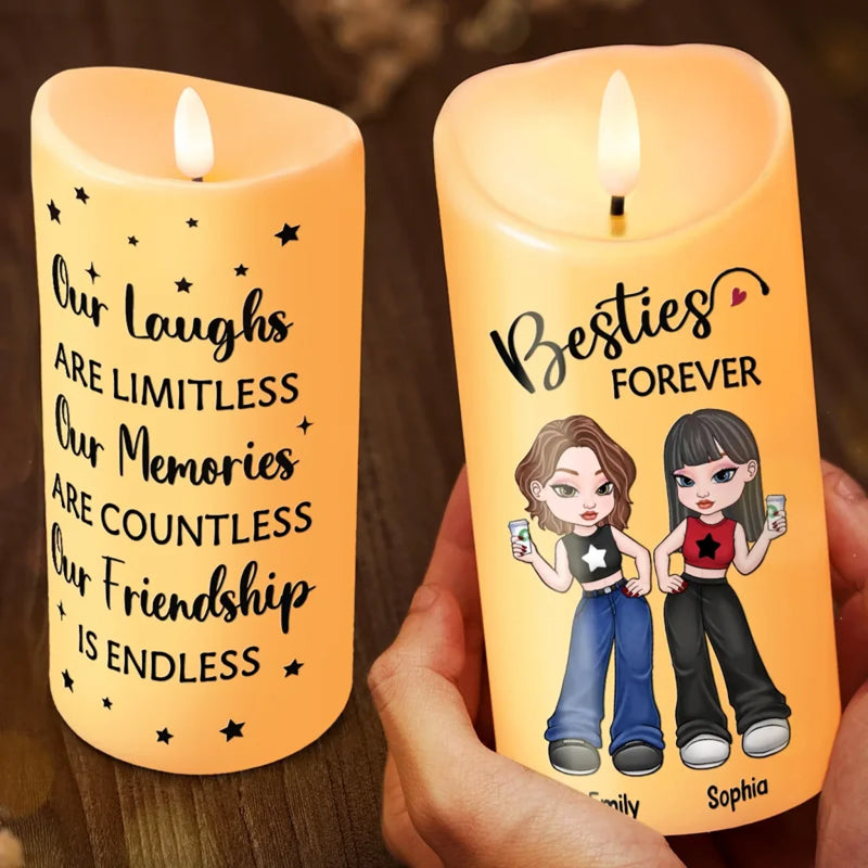 Life Is A Party, And You’re My Favorite Guest - Bestie Personalized Custom LED Candle - Christmas Gift For Best Friends, BFF, Sisters