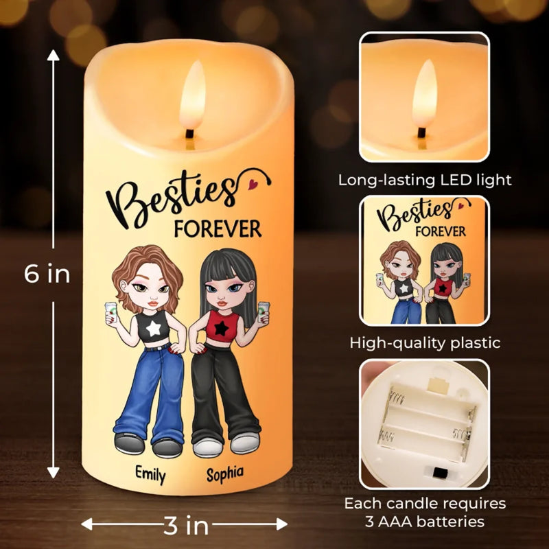 Life Is A Party, And You’re My Favorite Guest - Bestie Personalized Custom LED Candle - Christmas Gift For Best Friends, BFF, Sisters