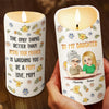 Growing Together, Loving Forever - Family Personalized Custom 3D Inflated Effect Printed LED Candle - Mother's Day, Gift For Mom, Daughter