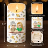 Growing Together, Loving Forever - Family Personalized Custom 3D Inflated Effect Printed LED Candle - Mother's Day, Gift For Mom, Daughter