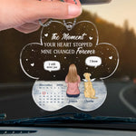Paws In My Heart, Forever And Always - Memorial Personalized Custom Car Ornament - Acrylic Custom Shaped - Sympathy Gift For Pet Owners, Pet Lovers