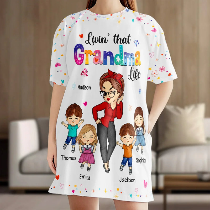 You Fill My Heart With Love - Family Personalized Custom Women's Sleep Tee - Mother's Day Gift For Mom, Grandma