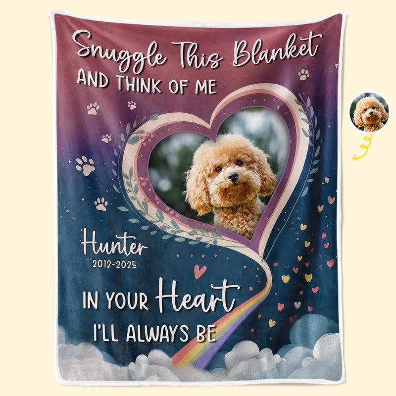 Custom Photo Love Never Fades - Memorial Personalized Custom Blanket - Sympathy Gift For Pet Owners, Pet Lovers