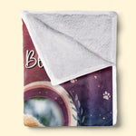 Custom Photo Love Never Fades - Memorial Personalized Custom Blanket - Sympathy Gift For Dog Lovers, Pet Owners