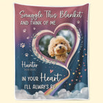 Custom Photo Love Never Fades - Memorial Personalized Custom Blanket - Sympathy Gift For Dog Lovers, Pet Owners