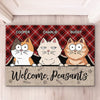 Le meilleur thérapeute a de la fourrure et quatre pattes - Tapis décoratif personnalisé pour chat - Cadeau de pendaison de crémaillère pour propriétaires et amoureux des animaux