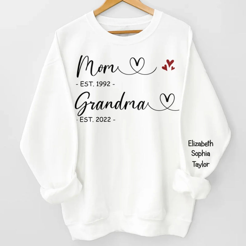 Together, No Matter The Distance - Family Personalized Custom Unisex Sweatshirt, Hoodie With Design On Sleeve - Mother's Day, Gift For Mom, Grandma