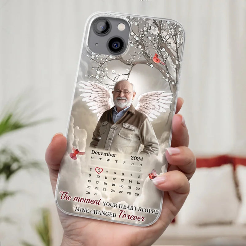 Custom Photo In Our Hearts, You Live On - Memorial Personalized Custom Clear Phone Case - Sympathy Gift For Family Members