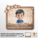 Wherever You Go, Our Love Follows - Family Personalized Custom Car Visor Clip - Gift For Family Members