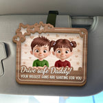 Wherever You Go, Our Love Follows - Family Personalized Custom Car Visor Clip - Gift For Family Members