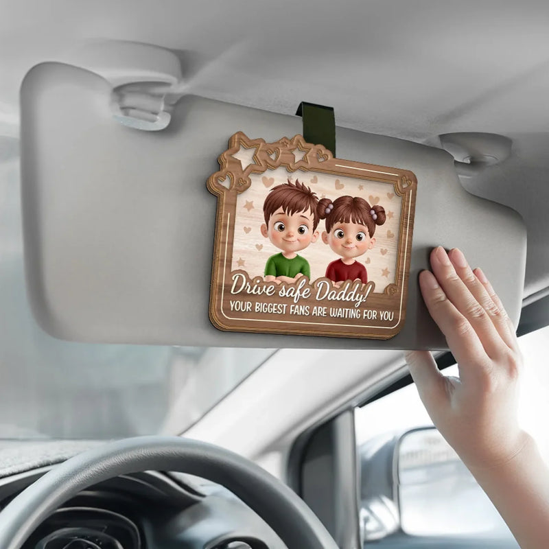 Wherever You Go, Our Love Follows - Family Personalized Custom Car Visor Clip - Gift For Family Members