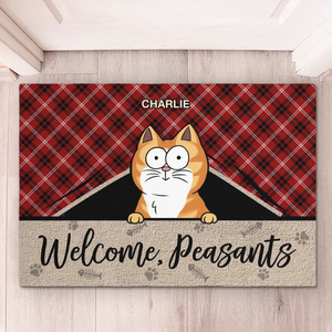Le meilleur thérapeute a de la fourrure et quatre pattes - Tapis décoratif personnalisé pour chat - Cadeau de pendaison de crémaillère pour propriétaires et amoureux des animaux