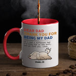Custom Photo Fluffy, Cute, And Full Of Love - Dog & Cat Personalized Custom Accent Mug - Gift For Dad, Dog Lovers