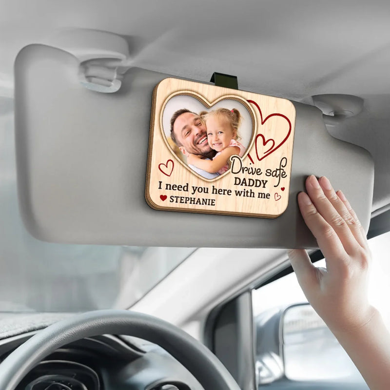 Custom Photo Keep This Close, Just Like Our Love - Family Personalized Custom Car Visor Clip - Gift For Family Members