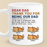 Custom Photo My Pet Runs The House, I Just Pay The Bills - Dog & Cat Personalized Custom Mug - Gift For Dad, Dog Lovers