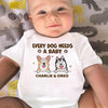 A Sweet Way To Celebrate Your Baby And Furry Friend - Dog Personalized Custom Baby Onesie - Baby Shower Gift, Gift For Pet Owners, Pet Lovers