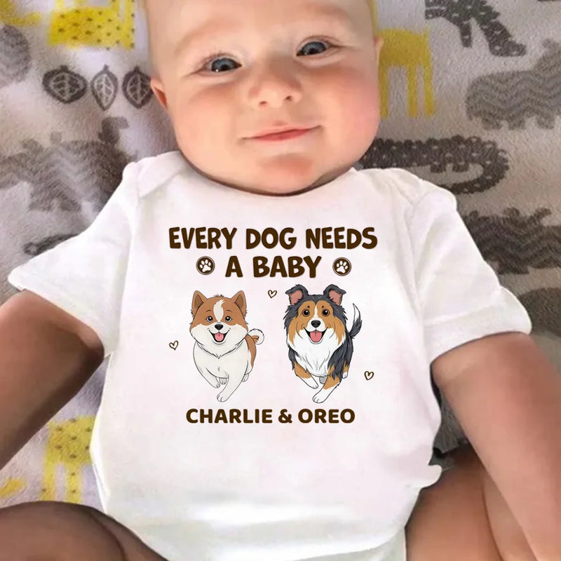 Because Home Is Always Better With A Paw Friend - Dog Personalized Custom Baby Onesie - Baby Shower Gift, Gift For Pet Owners, Pet Lovers