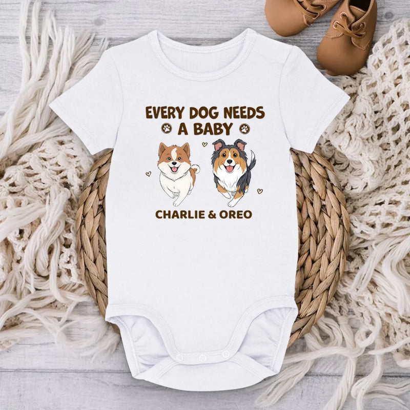 Because Home Is Always Better With A Paw Friend - Dog Personalized Custom Baby Onesie - Baby Shower Gift, Gift For Pet Owners, Pet Lovers